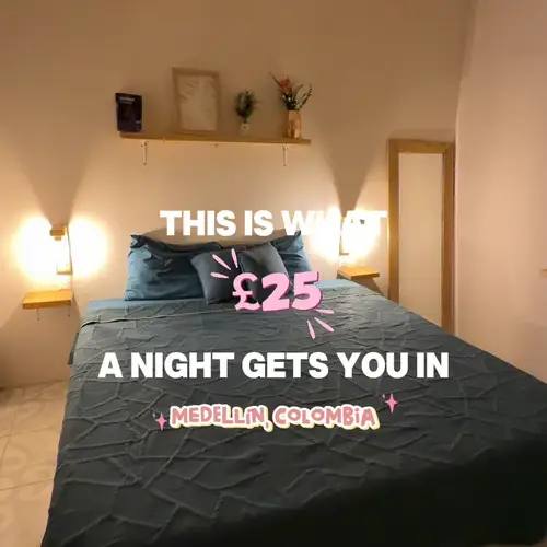 $25 a night. Medellín. Private room. Built-in community. Yeah, I’m listening.